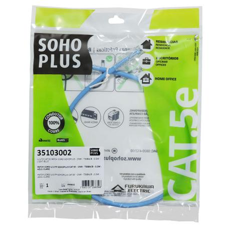 Patch Cord Cat.5E 0,5M Azul Soho Plus 35103002 Furukawa