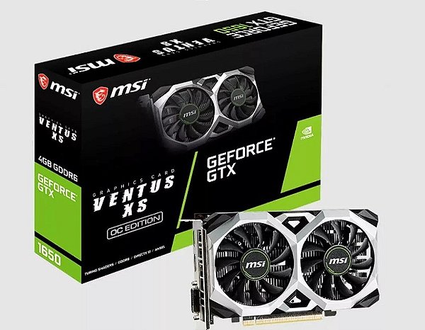 Placa de Video Msi Geforce Gtx 1650 D6 Ventus Xs Ocv3 4gb Gddr6 128 Bits