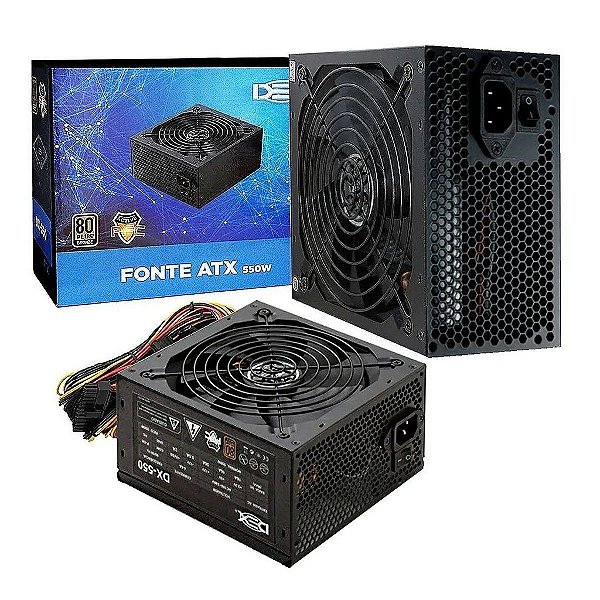Fonte Atx 550w Reais Gamer Dex Dx-550 80 Plus Bronze