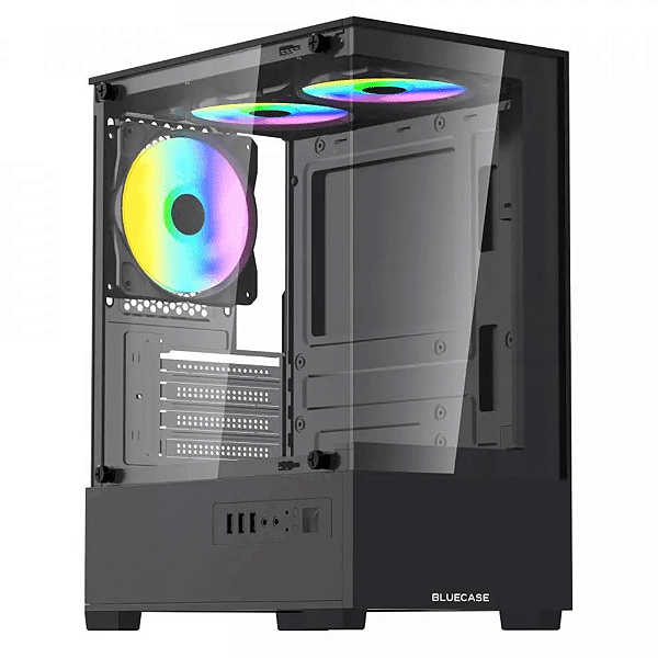 Gabinete Gamer Bg-055 Hit Pro 3x Fan Rgb Vidro Temperado