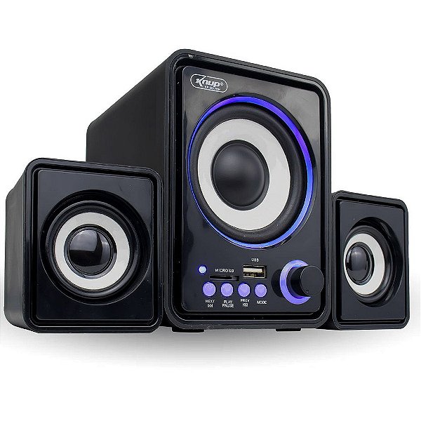 Caixa de Som Bluetooth Radio 2.1 Subwoofer Usb Pen Drive FM