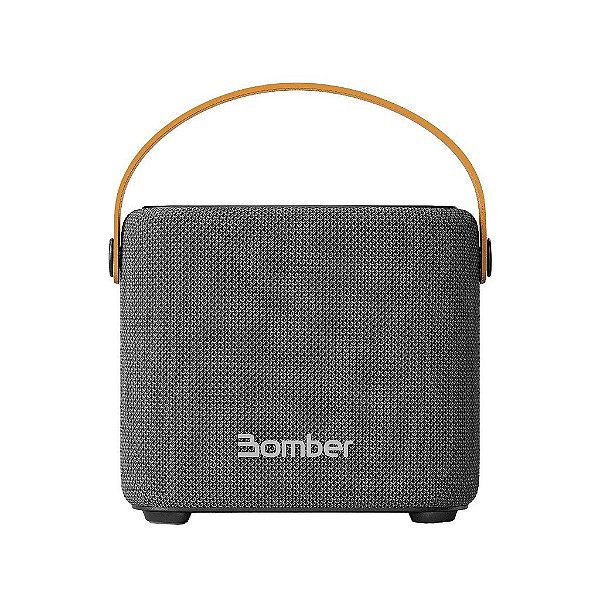 Caixa De Som Bluetooth Bomberbag Cinza Portátil 12w Potente