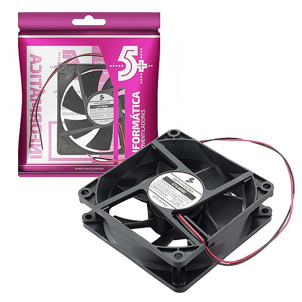 Cooler Fan Microventilador 80*80*25mm 12V 0,24a Sem Led 5+
