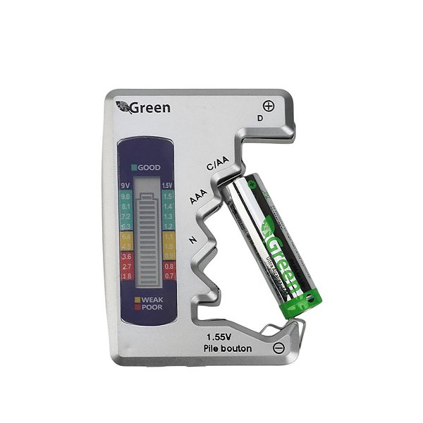 Testador De Pilhas Capacidade Baterias Aa/Aaa/9v Universal