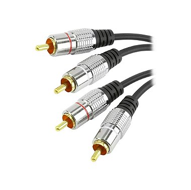 Cabo Áudio Rca Stereo Plug De Metal 2x2 Fitz-A3 5 Metros