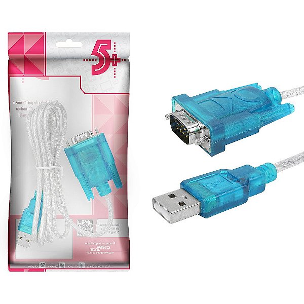 Cabo Usb Cristal Usb A Macho Para Serial Db9 1,5m P/ Central