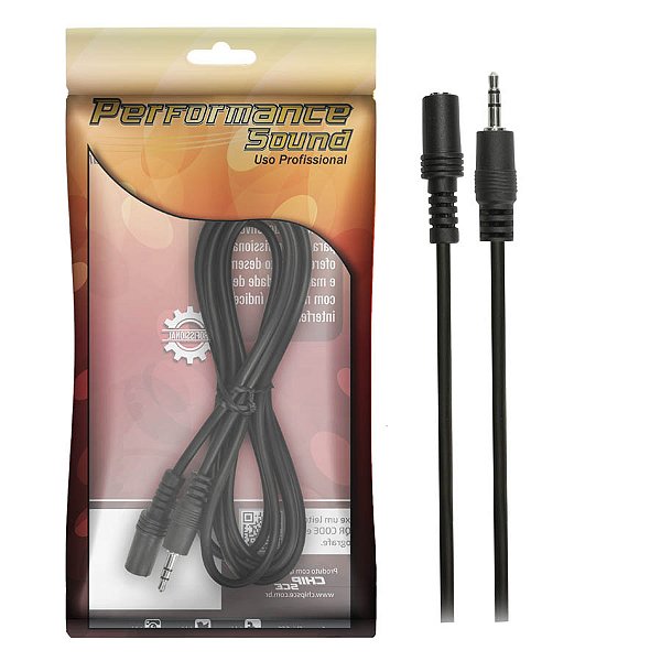 Cabo Extensor De Fone P2xP2 Estereo J2 Estereo 1,8M Pix