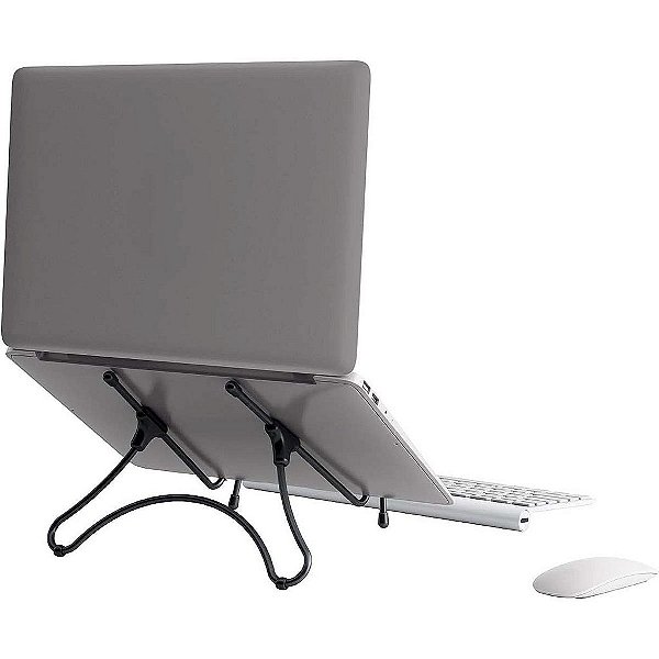 Suporte De Notebook Regulável Metal Uptable Preto Octoo
