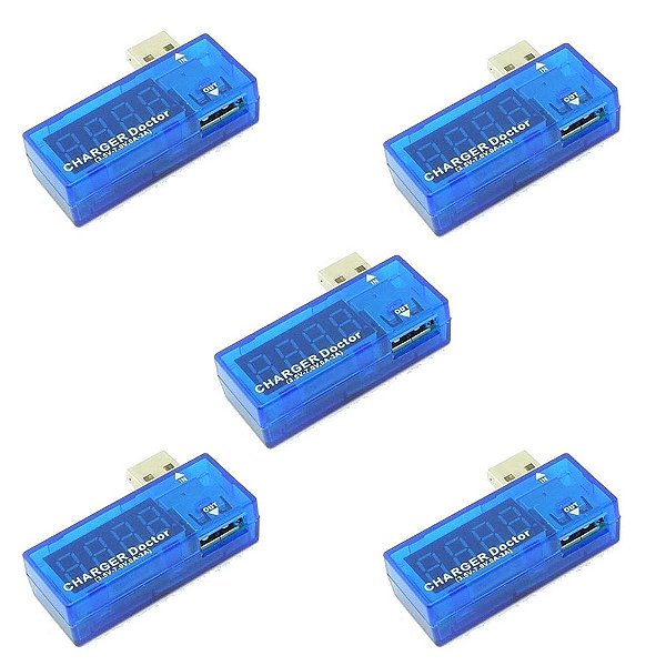 Kit 5 Testador De Usb Voltagem Corrente Amperagem Uts-S2