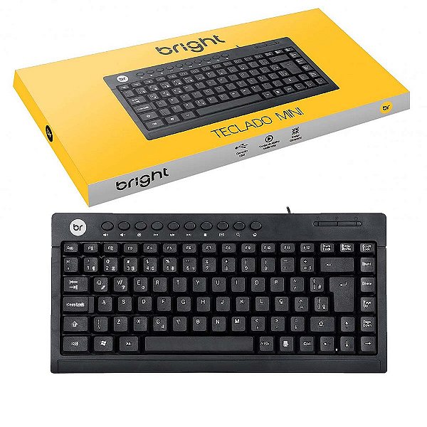 Mini Teclado Pequeno Portátil Multimídia Usb Preto