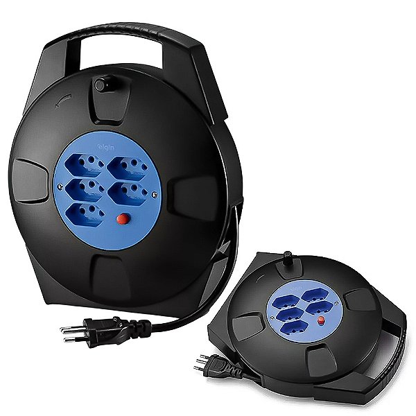 Extensão Multilaser WI279 Carretilha 5 Tomadas 10 Metros