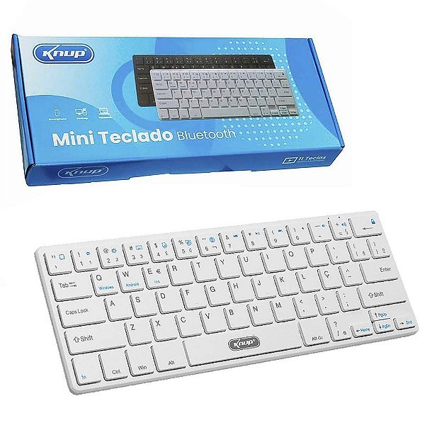 Mini Teclado Bluetooth Sem fio Para Celular Notebook Tablet