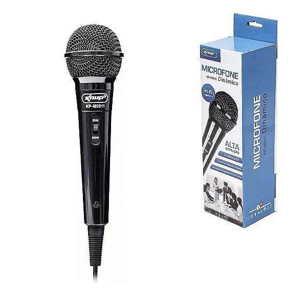 Microfone Com Fio P/ Karaokê, Palestras, Gravações Kp-m0011