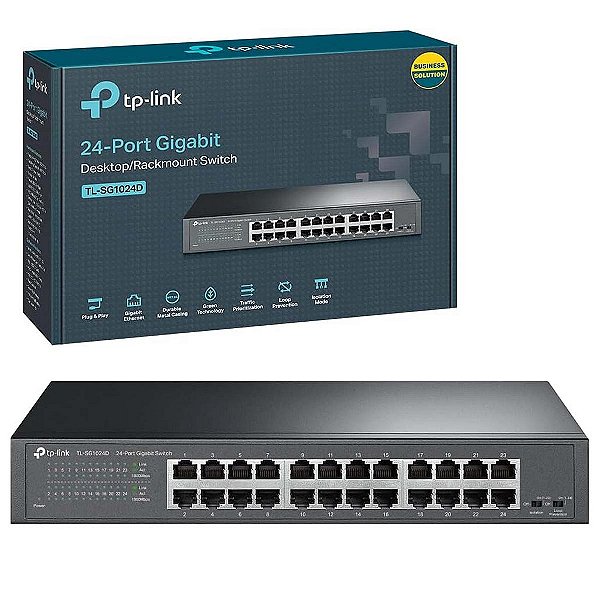 Switch 16 Portas Gigabit Para Rack Tl-Sg1016D Tp-Link