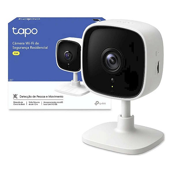 Câmera de Segurança Wi-Fi Interna Alarme Tapo Tc60 1080p FHD
