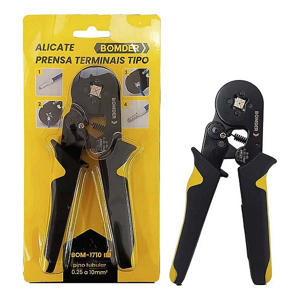 Alicate Prensa Terminal Ilhós Pino Tubular 0,25 a 10mm Hexag
