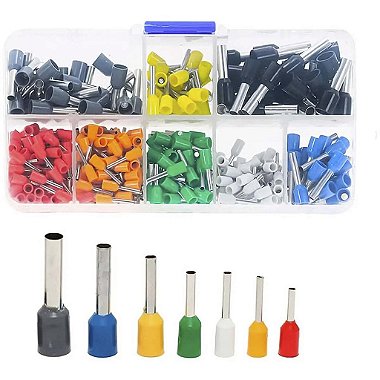 Kit Terminal Conector Tubular Ilhós 1,5/2,5/4/6mm 400un