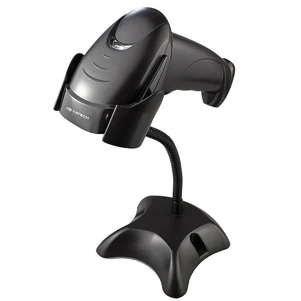 LEITOR DE CODIGO DE BARRAS USB LB-50BK C3 TECH C/ SUPORTE