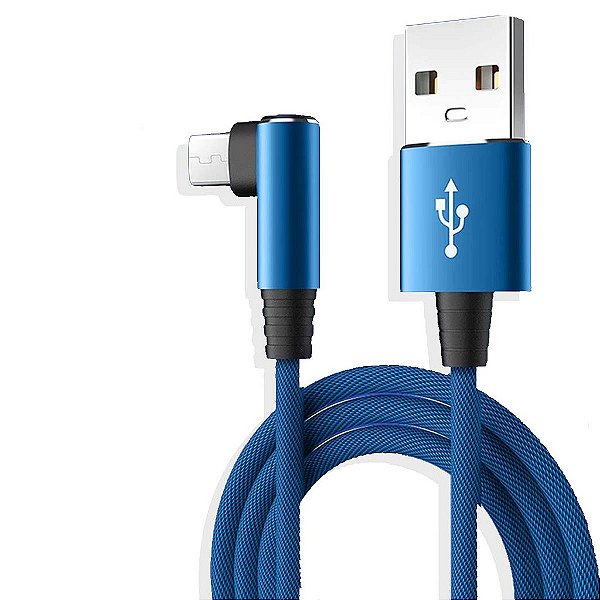 Cabo Gamer 99 Uber 90 Graus Tipo C Usb C 1M Turbo Azul