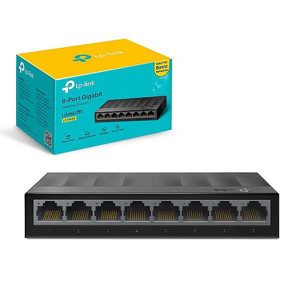 Switch 08 Portas Gigabit Tl-Ls1008G 1000Mbps Tp-Link