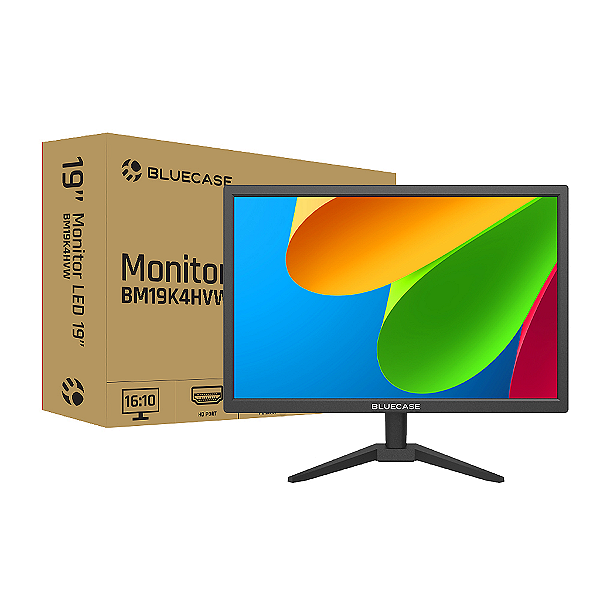Monitor Office 19" Preto Led Bluecase 75Hz Hdmi Vga Wxvga+