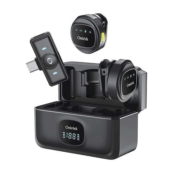 Kit 2 Microfone Lapela Sem Fio Botão Profissional Usb C Novo