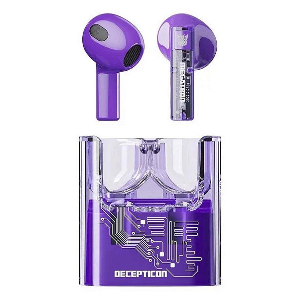 Fone De Ouvido Bluetooth 5.3 Transformers Megatron Roxo