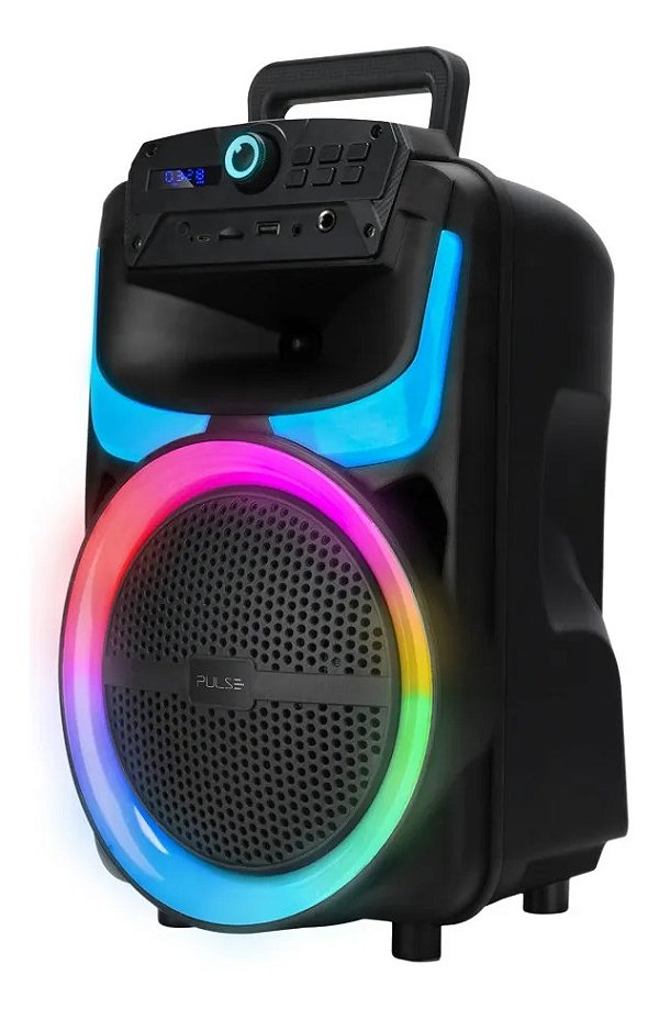 Caixa De Som Pulse Burst 250w Rms 8pol Bt/aux/usb/fm Sp402e