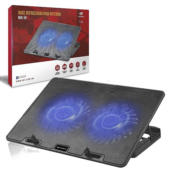Base Notebook Regulável Refrigerada 15,6 Nbc-50bk C3tech