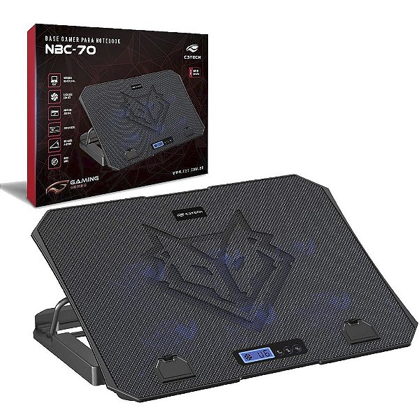 Base Para Notebook C3tech Até 15,6 Gamer Nbc-70Bk 6 Coolers
