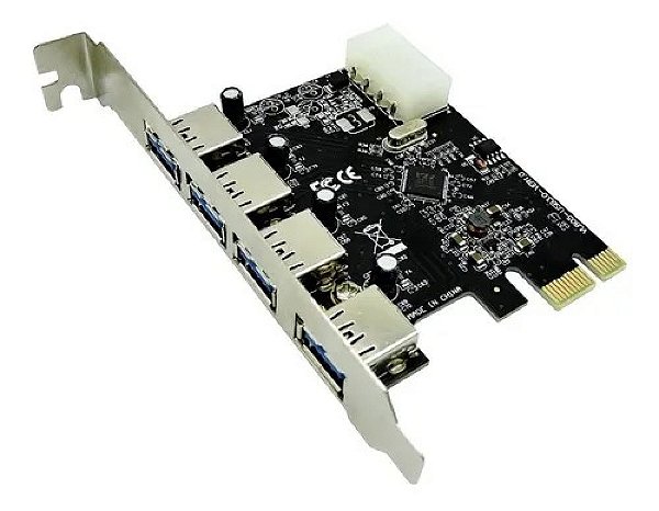 Placa Pci-e Usb 3.0 4 Portas 5gbps Dp-43 Dex