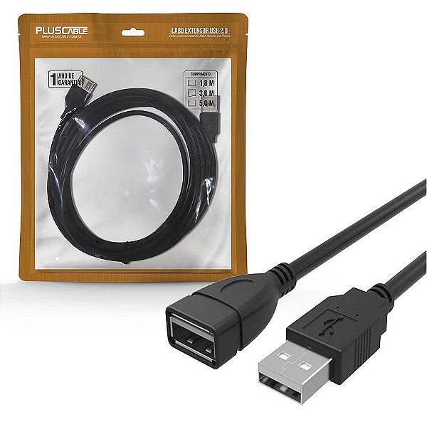 Cabo Extensor Usb Plus Cable 2.0 Amxaf 5M Pc-Usb5002