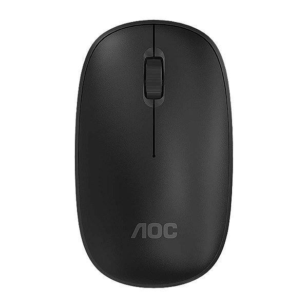 Mouse Optico Sem Fio Aoc 2,4Ghz Office Preto 1600dpi Ms200B
