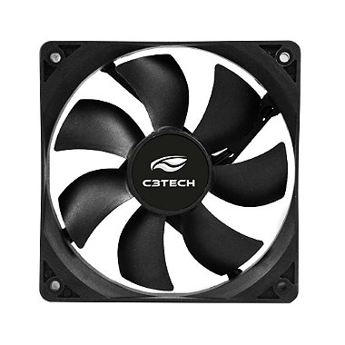 Cooler Fan Para Gabinete C3Tech 8cm 80mm Preto F7-Mb10k