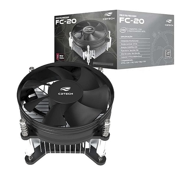 Cooler Para Processador Intel 1155 1151 1150 2ª a 9ª Geração