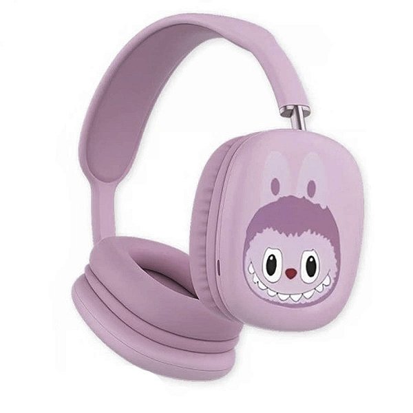 Fone De Ouvido Bluetooth Criança Infantil Xcell Labubu Rosa