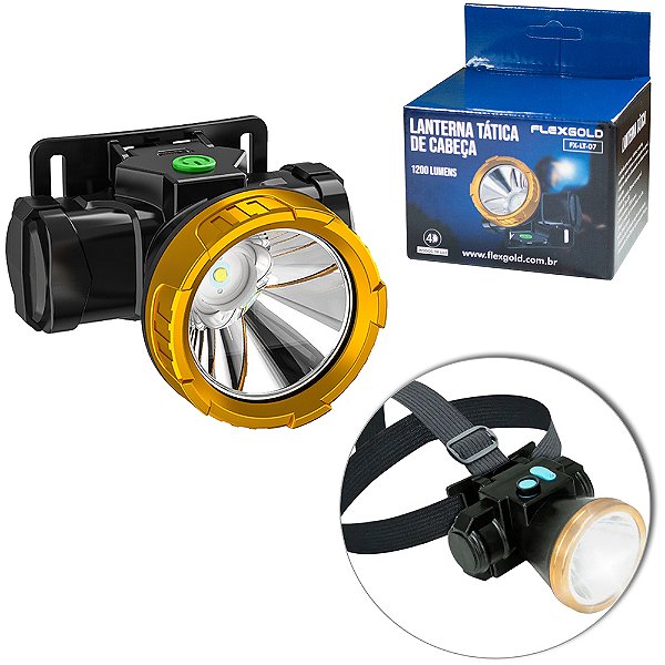 Lanterna De Cabeça Led Forte 4w Recarregavel Usb