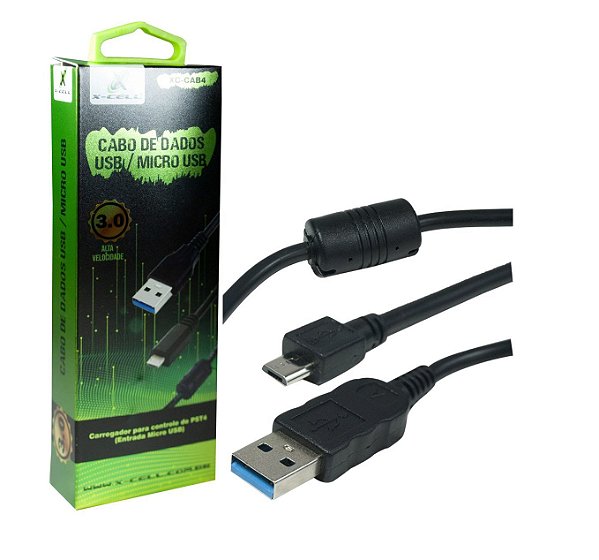 Cabo Para Carregar Controle P4 Xbo X Xbo X One Micro V8 3m