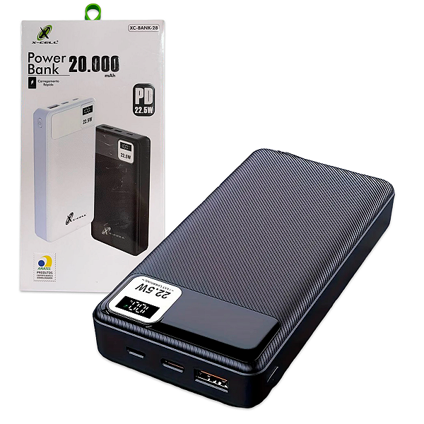 Carregador Portátil Power Bank 20.000mah Universal 22,5w