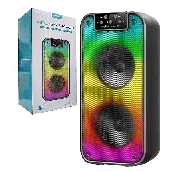 Caixa De Som Portatil Bluetooth Fm Usb Recarregavel Usb RGB