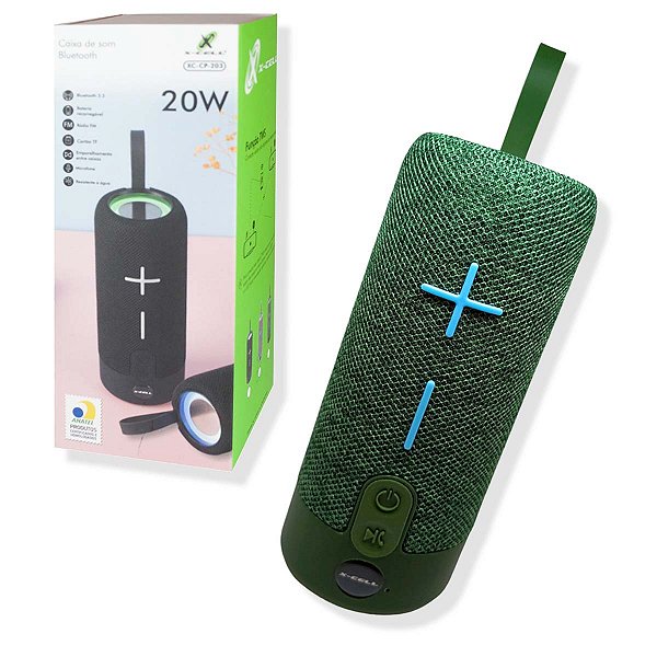 Caixa De Som Bluetooth Ipx6 Fm Cartão Usb Auxiliar Cores
