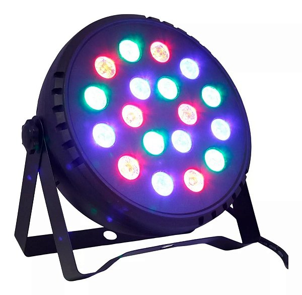 Canhao Refletor de Led 18 Rgb 13,5W Iluminação Luz De Festa