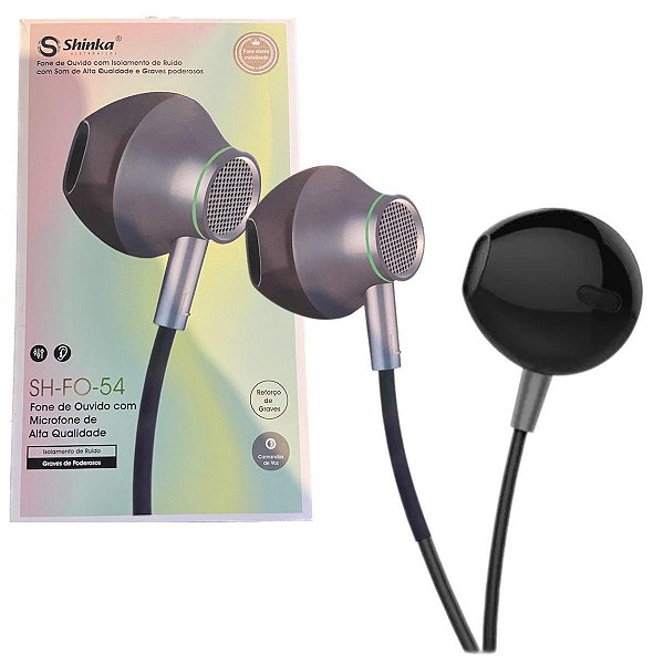 Fone De Ouvido Estilo Iphone Com Mic Controle Volume Shinka