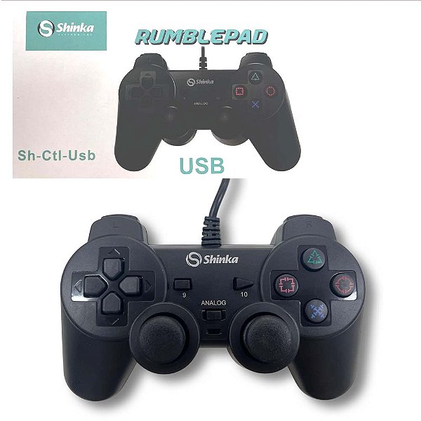 Controle Joystick Usb Dualshock Shinka Windows e Android