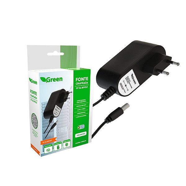 Fonte Chaveada 5v 2a Bivolt - Plug 5,5*2,1mm Para Tv Box