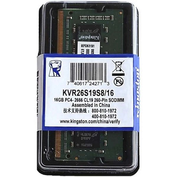 Memoria Ddr4 16gb 2666mhz Notebook Kingston