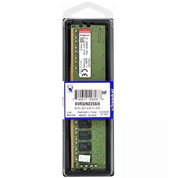 Memoria Ddr4 8gb Para Desktop 3200Mhz Kingston Kvr32n22s8/8