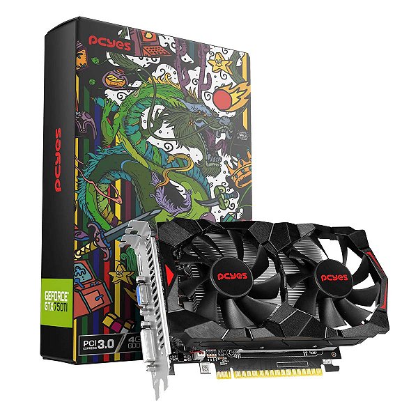 Placa De Video Pcyes Geforce Gtx 750ti 4gb Gddr5 Dual Fan