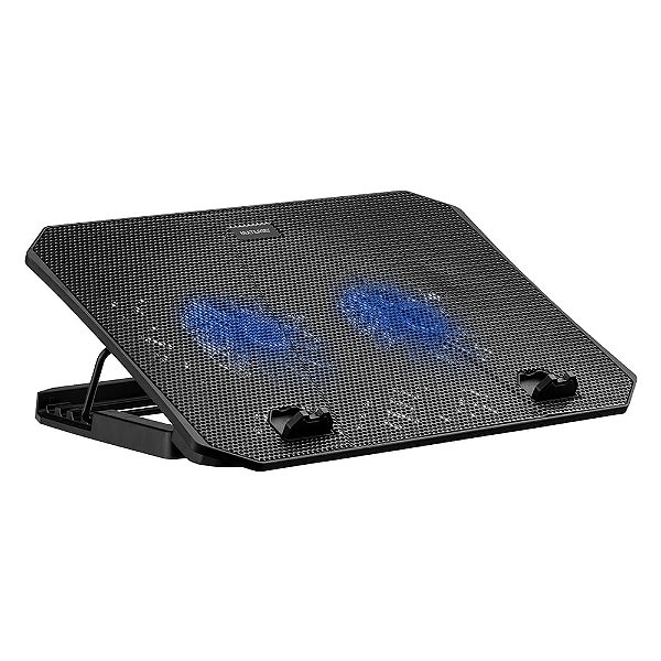 Base suporte Notebook Gamer Ac392 15,6 2x Cooler Led Azul