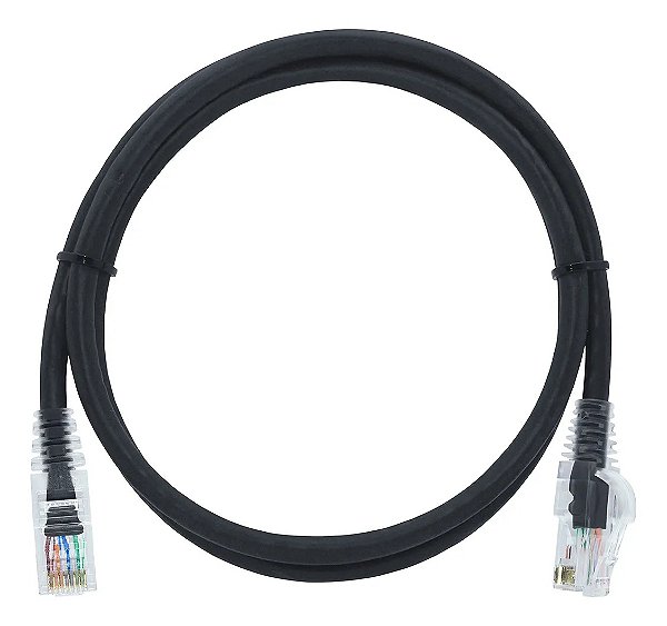 CABO REDE 1.5M CAT5E 26AWG PRETO ANATEL 1000gbps qualidade